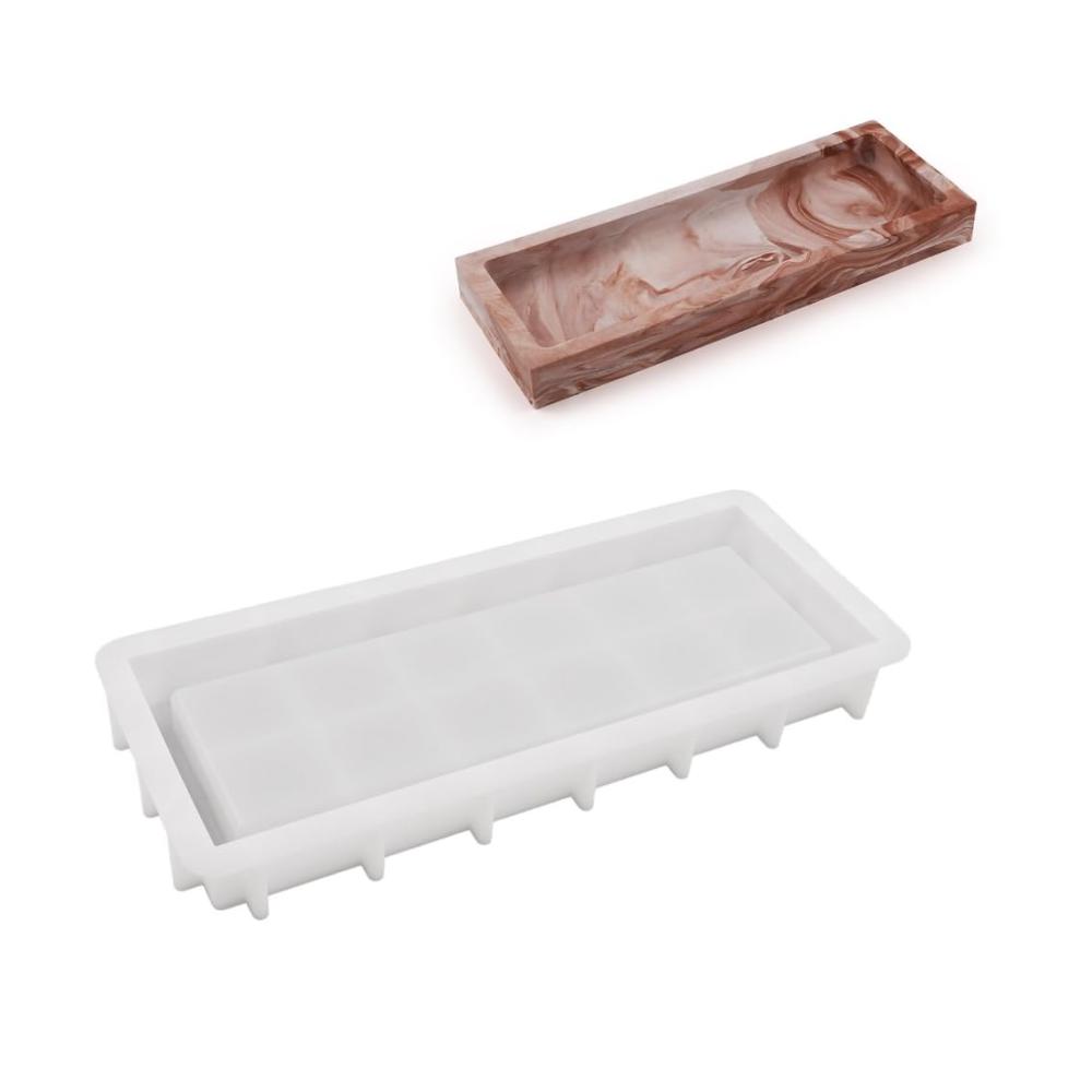 Erleben Sie Luxus mit unseren exquisiten Schmuck-Sets Rechteckige Tablett-Formen für dekorative Schmuckhalter aus hochwertigem Silikon und Epoxidharz Gießformen