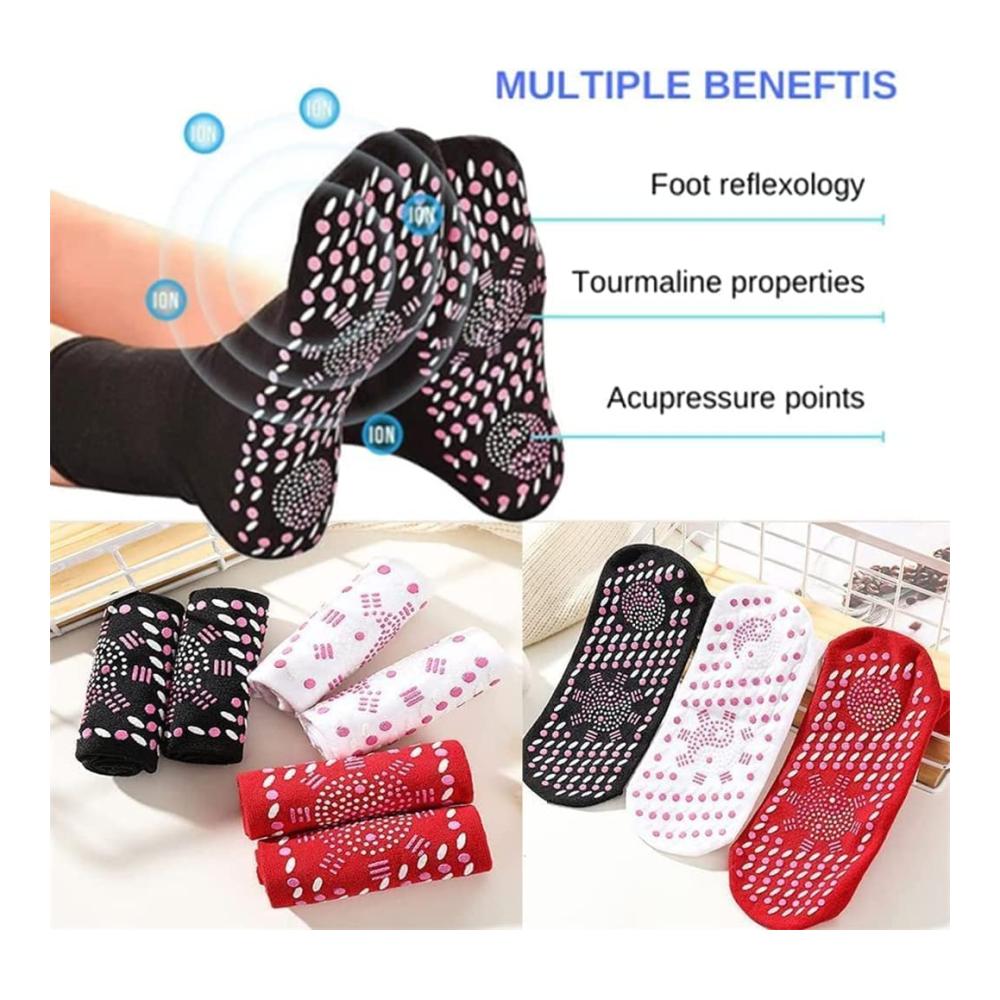 Verwöhnen Sie Ihre Füße mit 3 Paar Turmalin-Akupressur-Socken – Wärme Gesundheit und Komfort in einem! Entdecken Sie jetzt die Wohltat für Ihre Sohlen! 🧦🔥 Socken Gesundheit Wärme