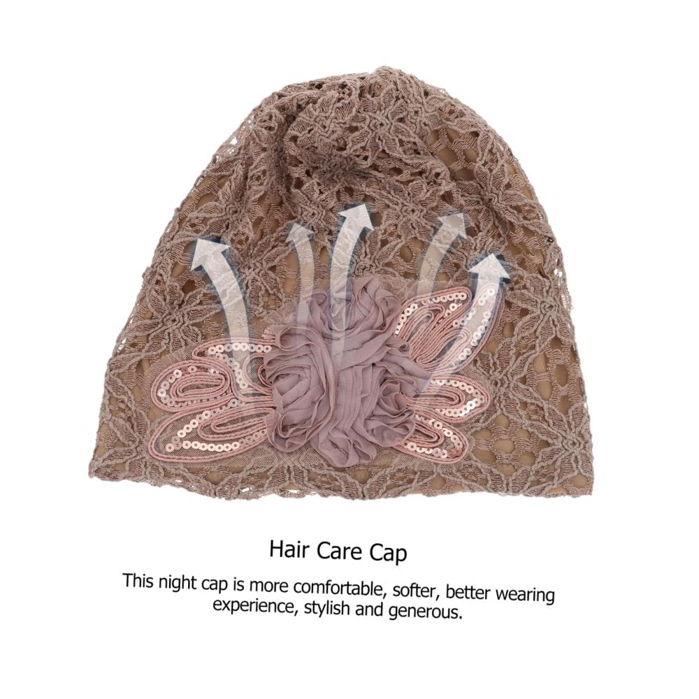 111er Set Spitze Haarturban-Sommerhaube für Frauen Duschhaube Chemo-Hut Beanie-Turban Kopfschlafhauben Nachtbedeckung Haarschutzkappe - für Haarausfall 1 Stück
