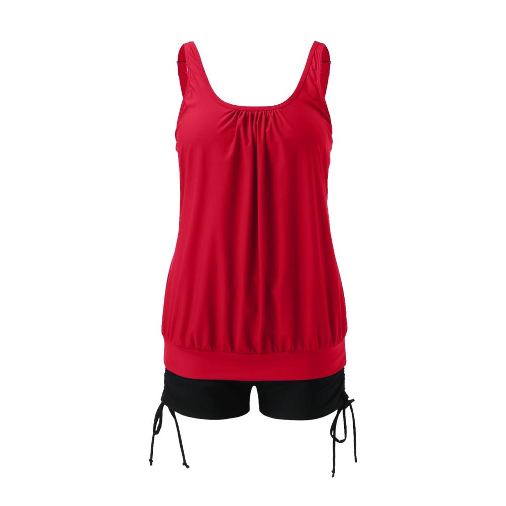 Elegante Damen-Sets Tankini Badeanzug mit Hotpants & Streifen. Bauchweg-Effekt hohe Taille attraktives Design. Perfekt für Strand und Pool! Jetzt sichern