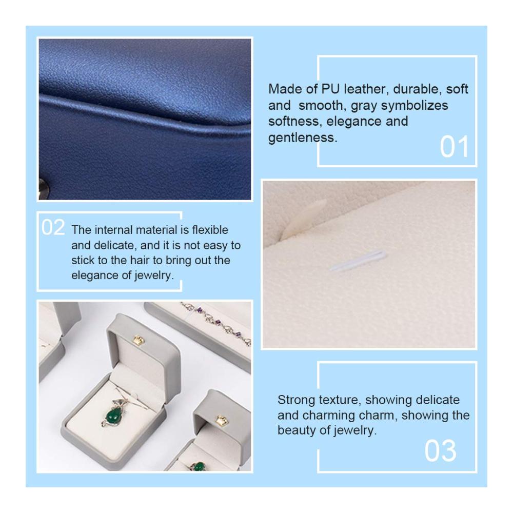 Beste Geschenkbox aus Leder für Schmuck Verlobungs- Eheringe 2er-Pack royalblau