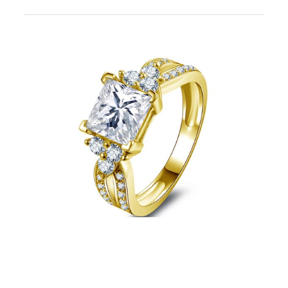 Elegante 10 Karat Gelbgold Eheringe mit 1.6 Karat Cubic Zirkonia – Perfekte Wahl für besondere Anlässe! Exklusive Ringe für bleibende Erinnerungen. Jetzt bestellen