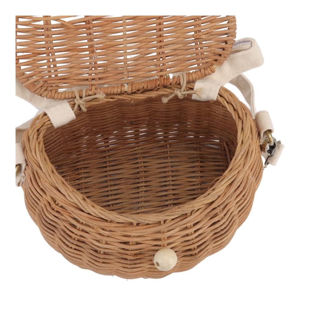 Authentische Vintage-Schultertasche Handgewebte Rattan-Tasche für Damen. Perfekt für Camping Fotografie und stilvolles Reisen. Jetzt zugreifen und den Sommer mit Stil genießen