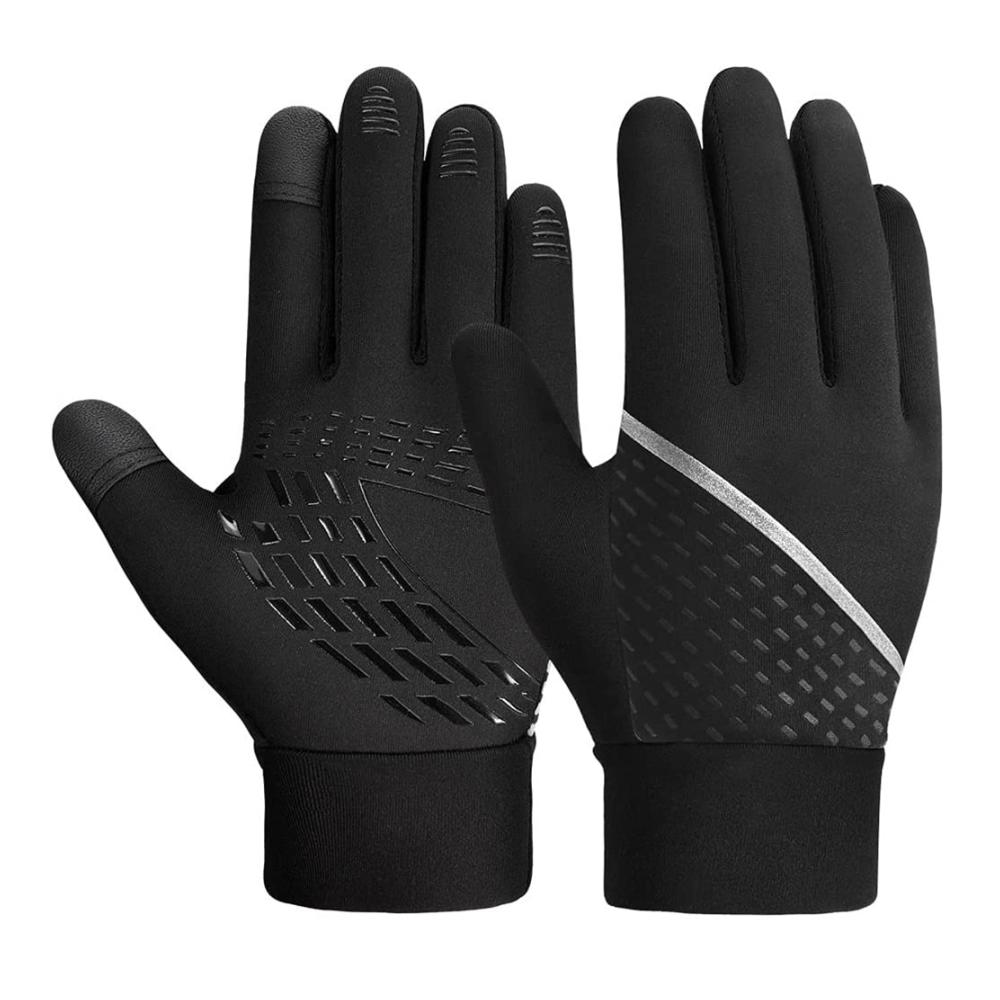 Kinder Winterhandschuhe - Warme Thermofäustlinge für kaltes Wetter beim Fahrradfahren Skifahren und im Schnee Schwarz geeignet für Mädchen im Alter von 4-12 Jahren