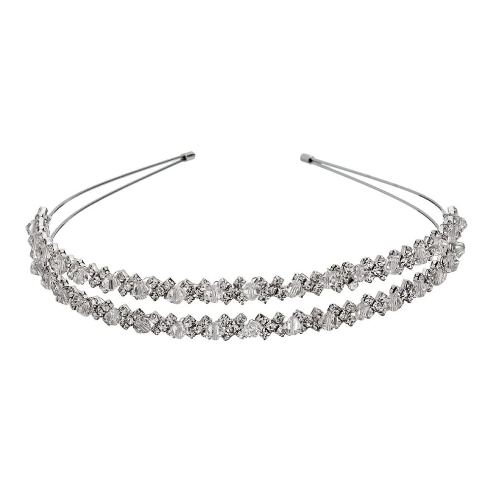 Elegante Kristall-Doppelablaufbohrer Haarband-Set für Damen und Mädchen - Hochwertige Haarbänder ideal für Hochzeiten und besondere Anlässe