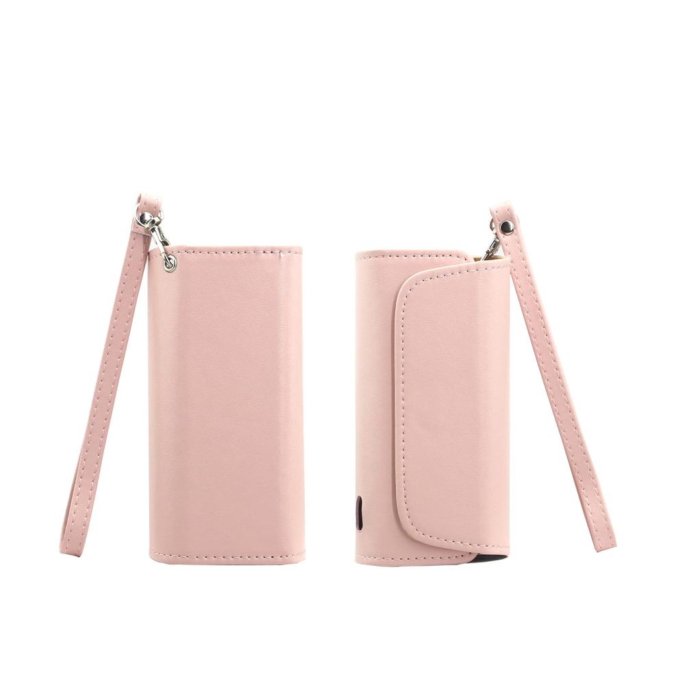 Schickes Zigarettenetui mit Trageband für stilvollen Schutz | Passend für IQOS 3 duo/ILUMA | Hochwertige Ledertasche in Rosa | Perfektes Zubehör für Raucher