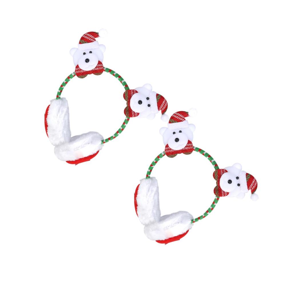 Entzückende Elch-Ohrenschützer für die Feiertage 2St künstliche Weihnachts-Ohrwärmer mit Plüsch. Perfekt für weihnachtliche Dekorationen und gemütliche Wintermomente