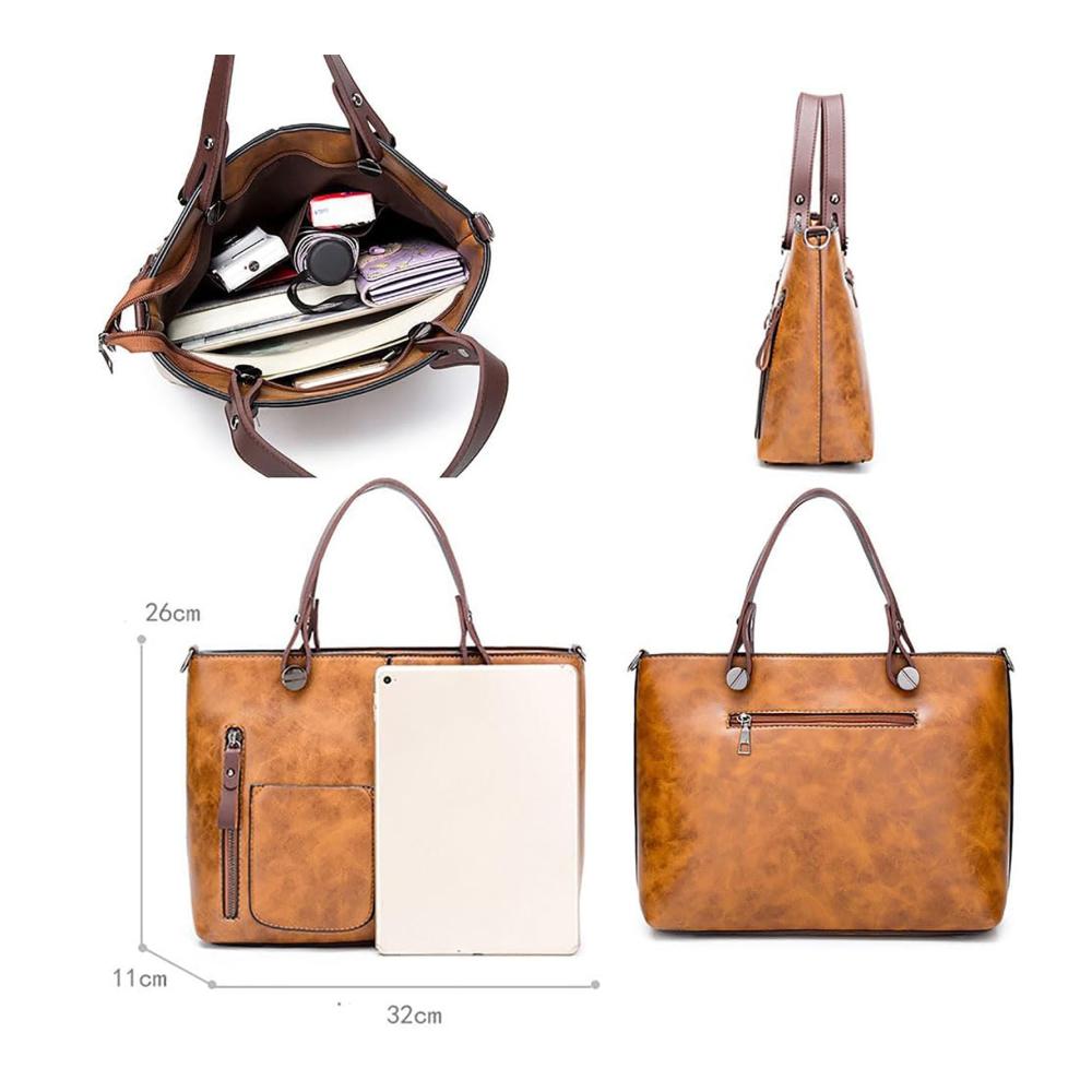 Entdecke den zeitlosen Stil Damen-Umhängetasche aus Vintage-Leder geräumig & praktisch. Perfekt organisiert mit mehreren Taschen. Dein Must-Have für stilvolle Damen