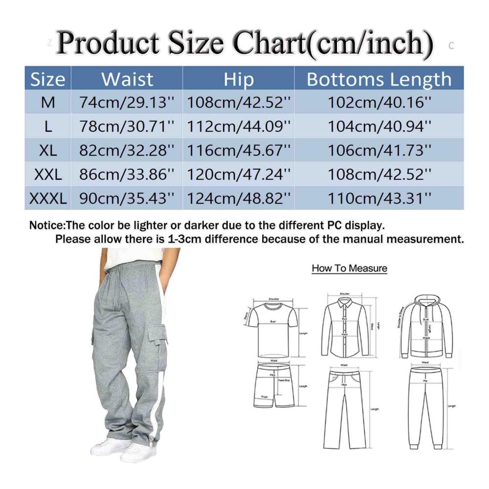 Bequeme Herren Jogginghose Langgröße Winterwarm Elastischer Bund Taschen – Perfekt für Fitness Sport & Freizeit