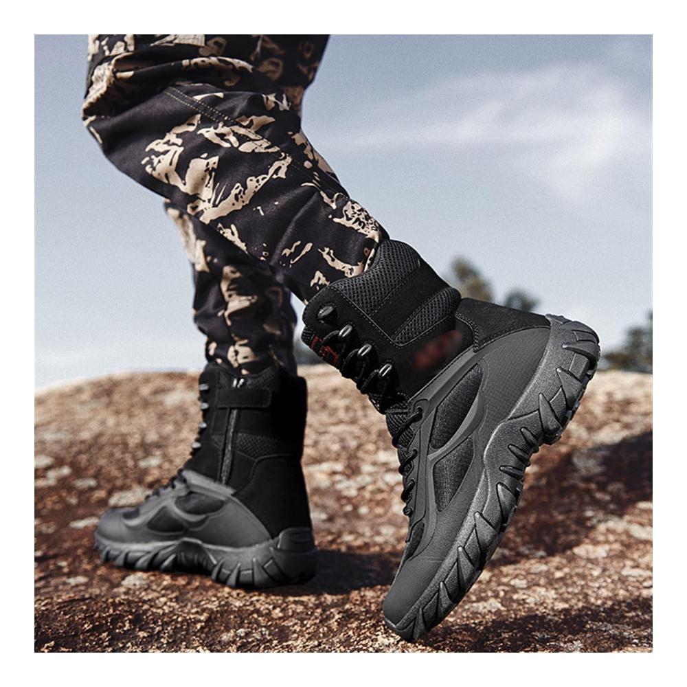 Ultimative Taktische Militärstiefel SadiTy Herren Kampfstiefel - Wasserdicht Seitlicher Reißverschluss Outdoor Hochschaft - Perfekt für Armee Jagd und Abenteuer
