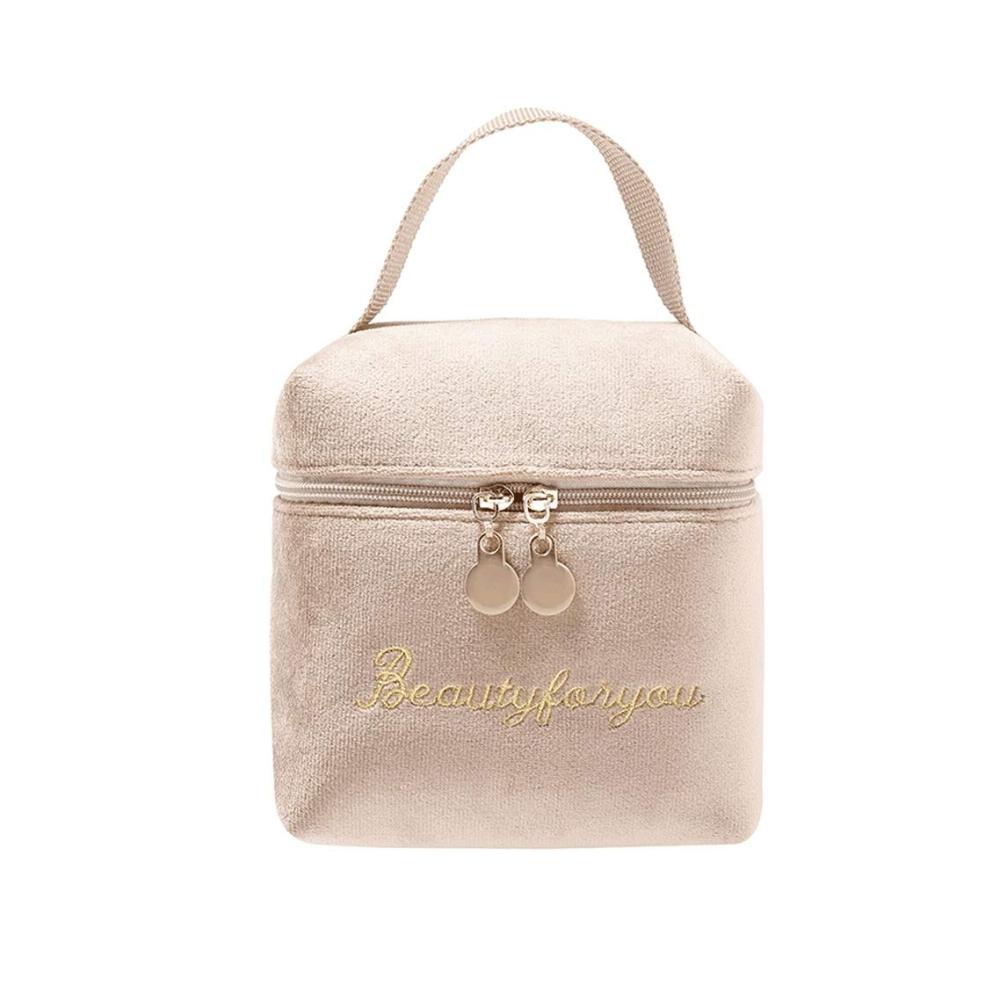 Luxuriöse Samt Kulturtasche für Frauen Praktische Kosmetiktasche mit Reißverschluss für Reisen und Aufbewahrung. Tolles Geschenk in 6 stilvollen Farben