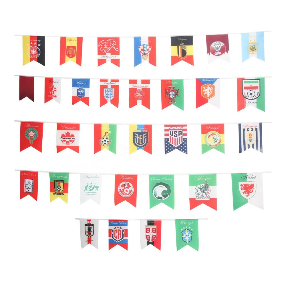 Sockenliebe zeigen Bunte Flaggen der Weltmeisterschaft 2022! Perfekt für Fans & Events robust & lichtbeständig. Holen Sie sich jetzt 32 Länderflaggen