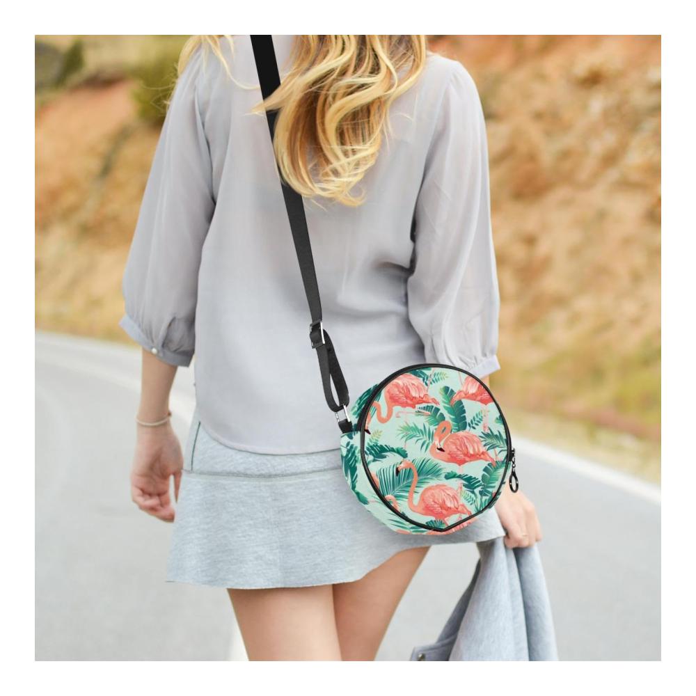 Entdecke den wilden Stil Tier-Tiger Umhängetasche für Damen – Einzigartige Runde Messenger Bag für Damen und Mädchen