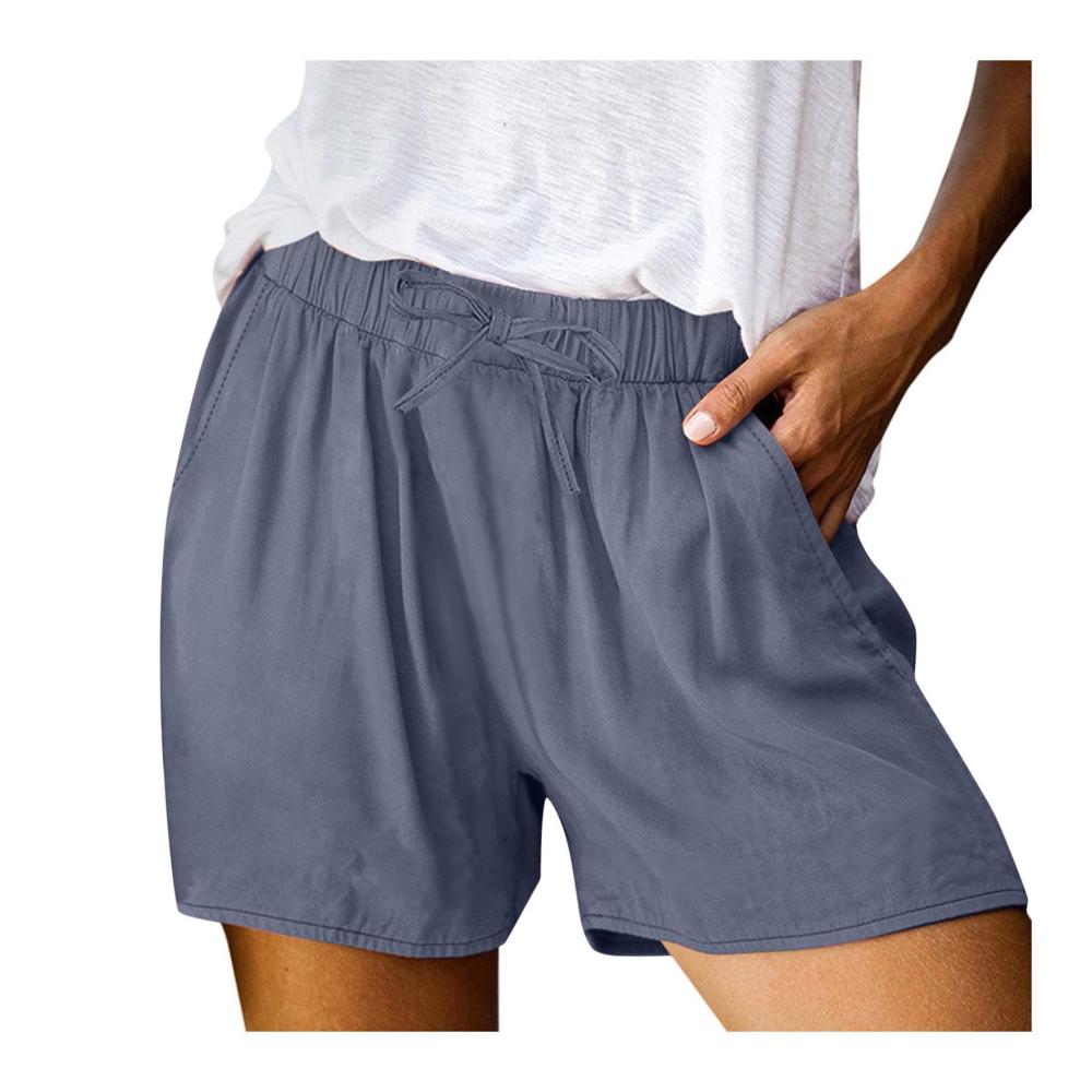 Damen Shorts mit geteilten Taschen || Baumwolle Cargo Freizeithose für Frühling Sommer || Übergrößen Hose