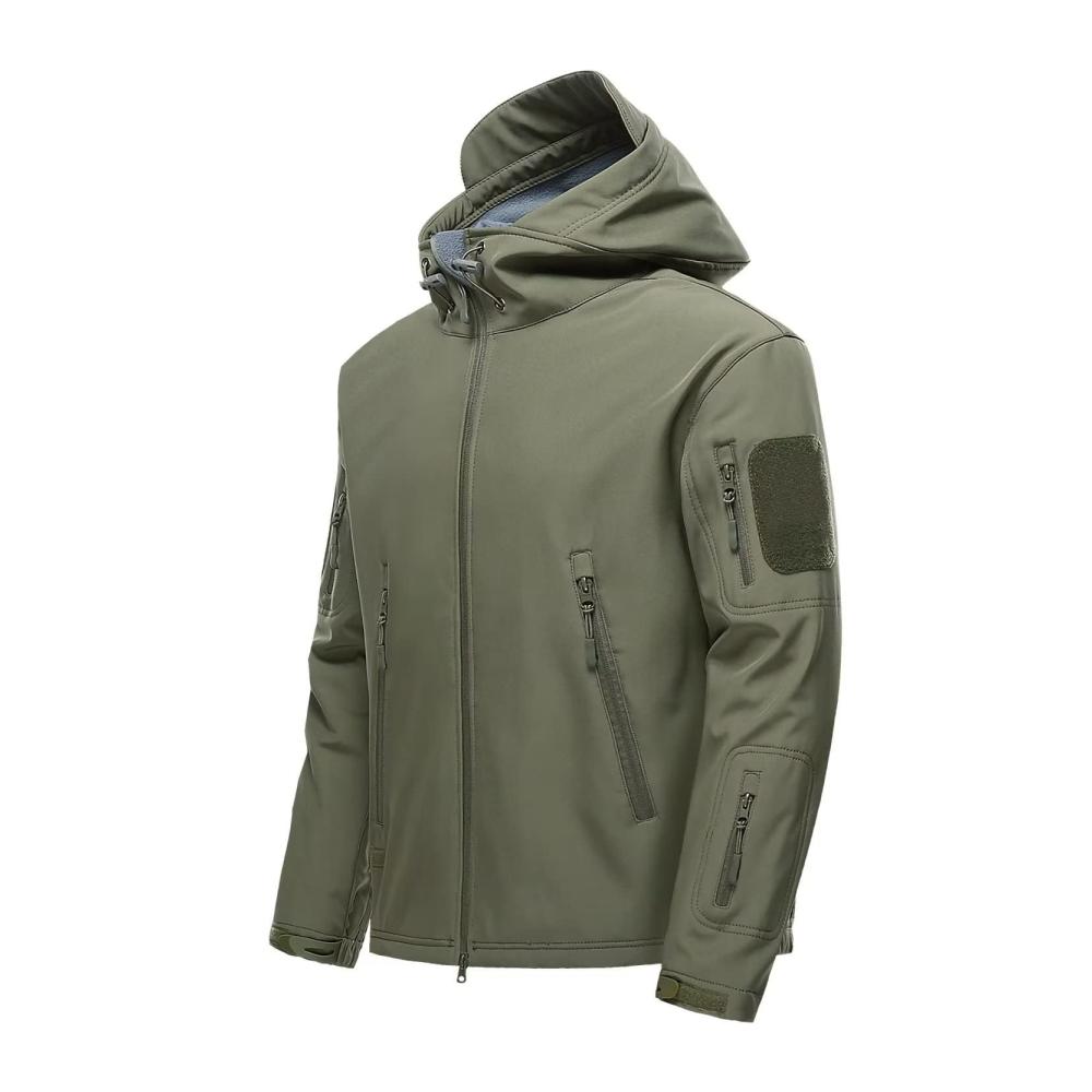 Herren Winter Softshelljacke Wasserdicht Militärjacke TAKTISCH für Trekking Outdoor mit Reißverschlusstaschen