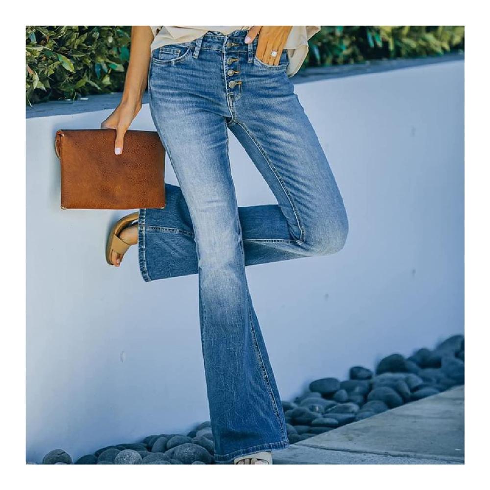 Elegante Damen-Jeanshosen Hoch tailliert Skinny undurchsichtig mit Stretch und Löchern für Y2K Streetwear. Push-Up-Effekt lange Größen vielseitiger Stil