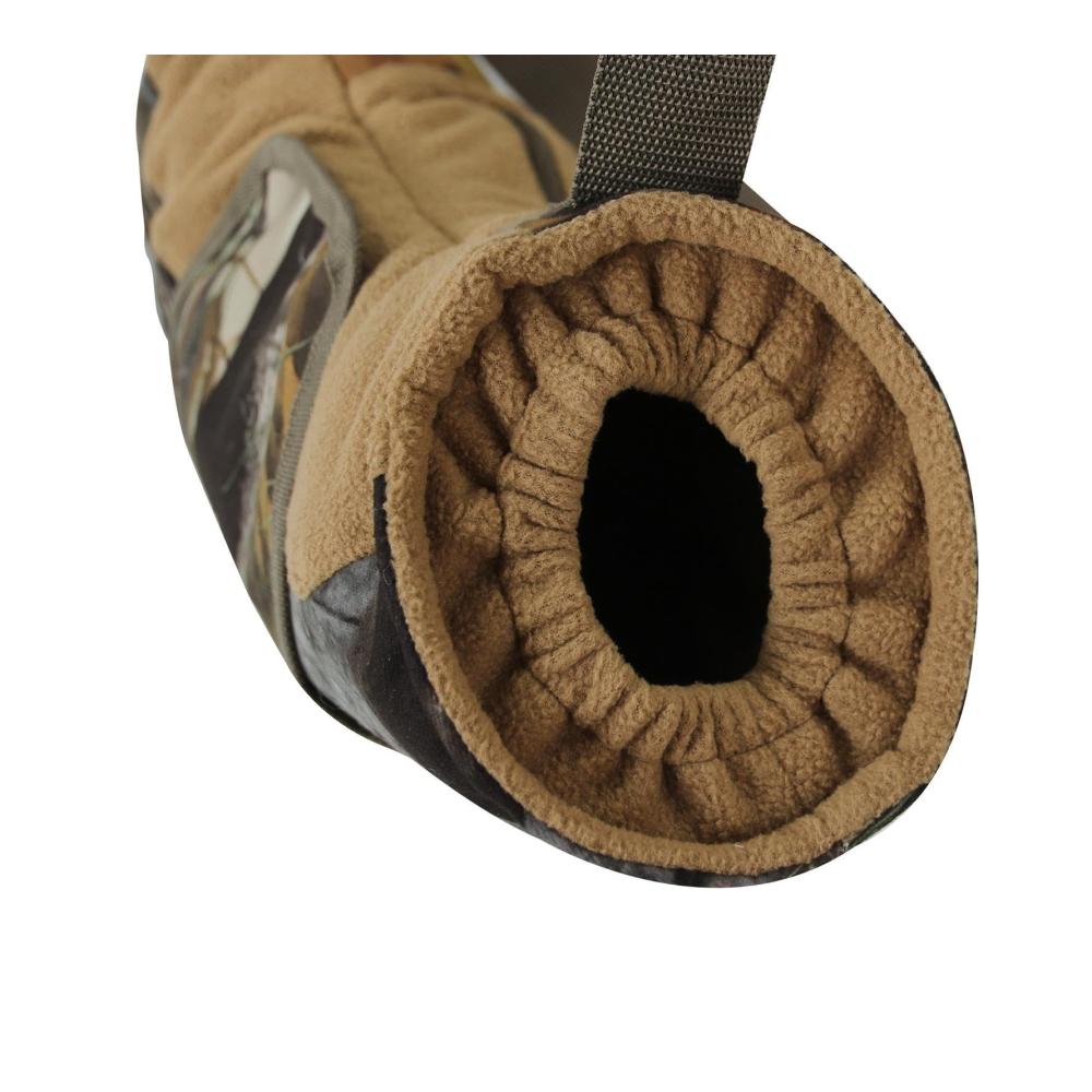 Ultimativer Tarn-Handschuhwärmer mit Reißverschluss und Sichtfenster-Design für Jäger Isolierte Handwärme-Manschette mit verstellbarem Schultergurt und Tasche für Tarnzubehör