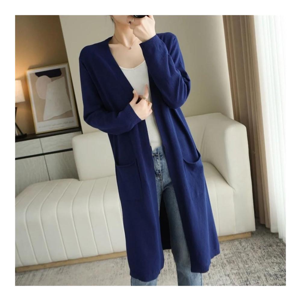 Einzigartiger Damen Pullover Stilvoller V-Ausschnitt Strickcardigan für Herbst und Winter