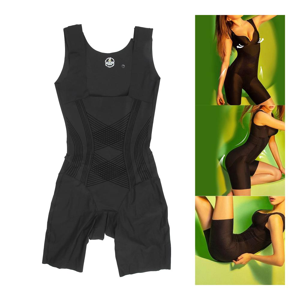 Erzielen Sie eine schlanke Silhouette mit unserem formenden Bodys für Damen – Bauchkompression Hüft- und Beinstraffung inklusive! Weiches Korsett für eine verführerische Figur (L