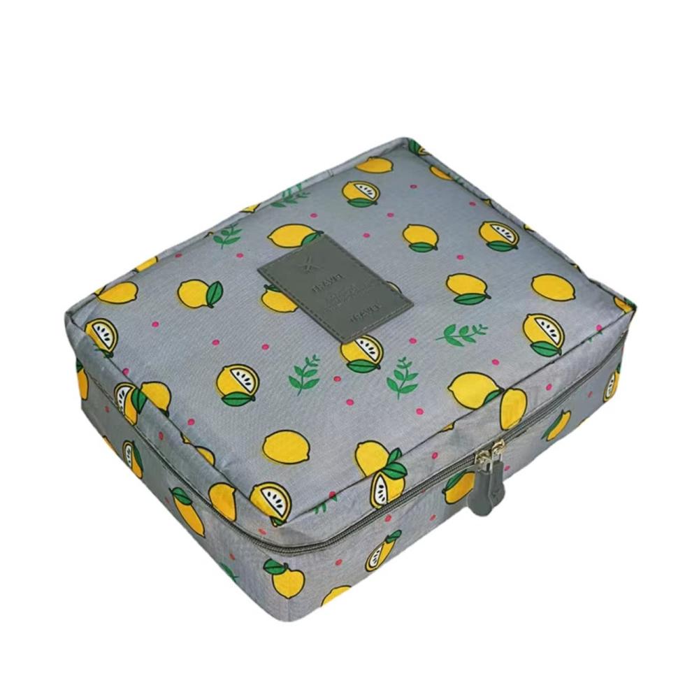 Kofferorganizer - Reiseaufbewahrung für Kleidung wasserdichte Taschen für Gepäck Packwürfel 9 Farben (Grau Zitrone lokales Lager