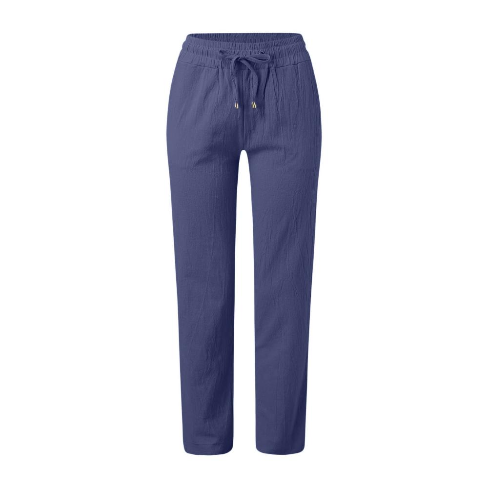 Entdecke den ultimativen Komfort Damen Leinenhose für den Sommer mit Taschen hoher Taille und lässigem Stil. Perfekte Wahl für Lounge Sport und Freizeit