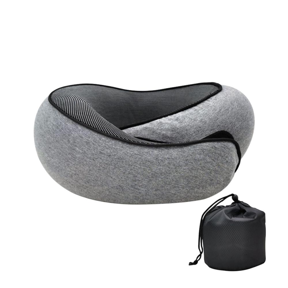 Entspannt reisen Memory Foam Nackenkissen mit waschbarem Bezug für Flugzeug Auto & Bahn | Komfortables Nackenhörnchen für unterwegs