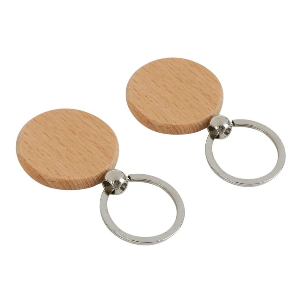 100er Pack DIY Schlüsselanhänger aus Holz in Herz- Rund- und Ellipsenform für Damen | Ideal für Schlüsselanhänger Holzringe und Skulpturen