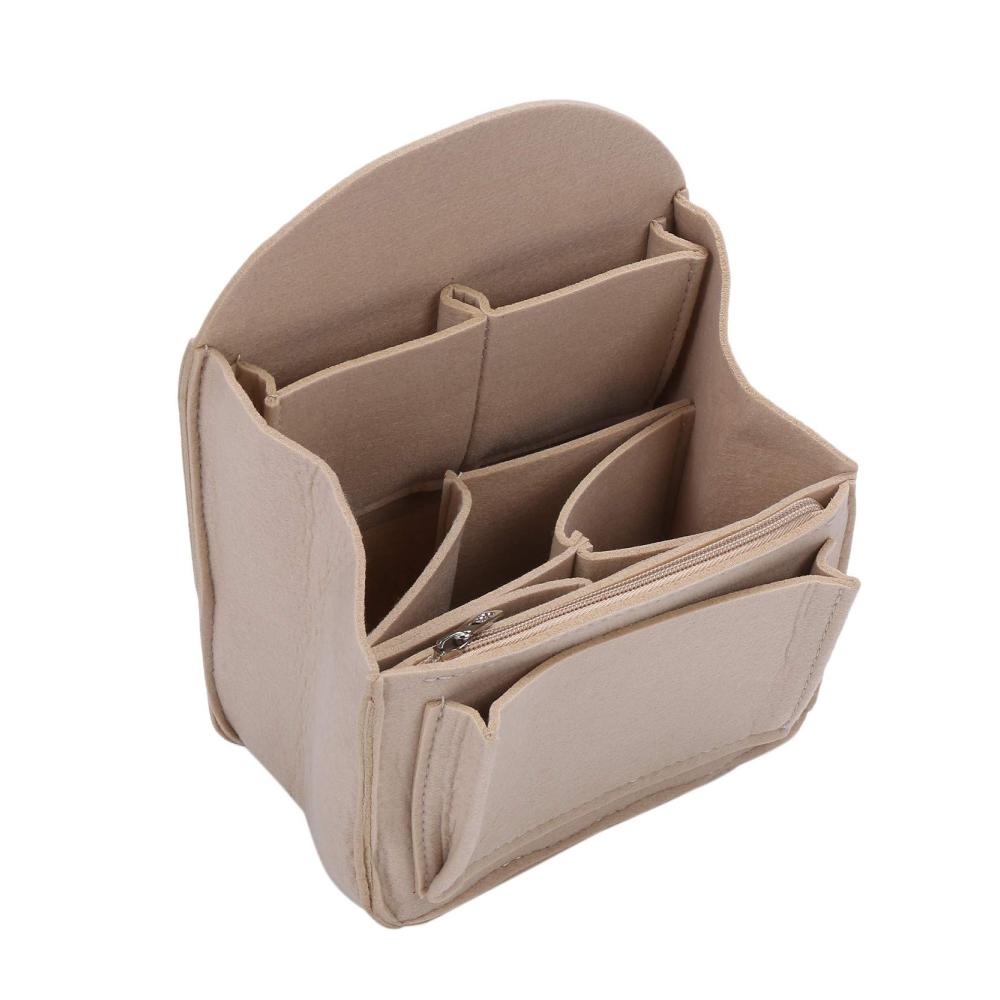 Maximale Organisation Filz Taschenorganizer für Rucksäcke und Handtaschen – Perfekte Aufbewahrungslösung für Männer und Frauen – Dunkles Khaki