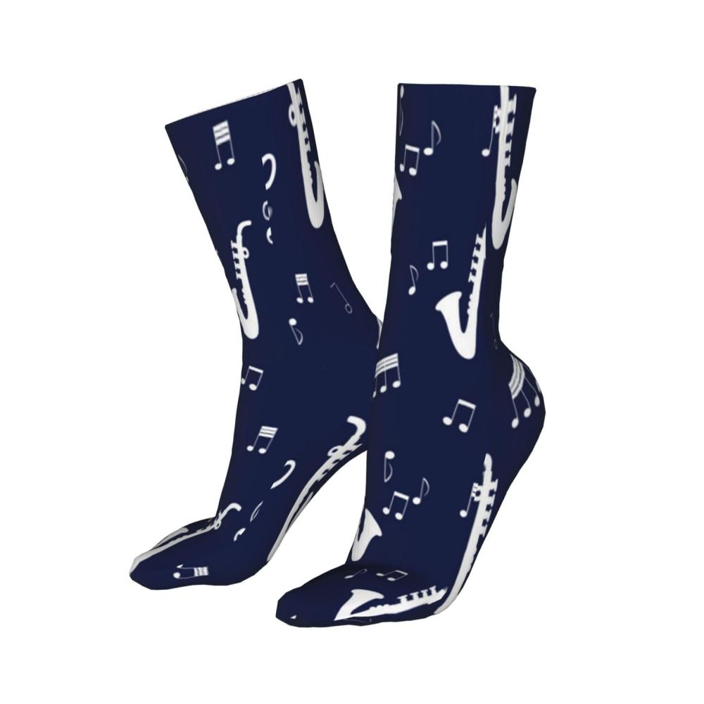 Erleben Sie den Komfort mit unseren neuartigen Crew-Socken für Unisex! Perfekt für Musikliebhaber und Saxophonspieler. 40 cm lang lässig und kompressionsfördernd