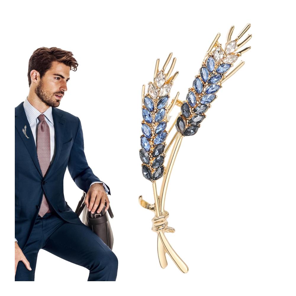 Entdecken Sie stilvolle Broschen & Anstecknadeln Weizennadel - Dekoratives Accessoire in Weizenblattform - Ideales Geschenk für Hochzeit Party & mehr