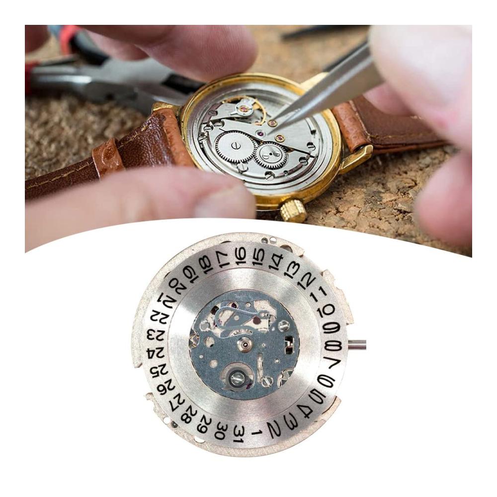 Hochpräzise Armbanduhren Ersatz-Uhrwerk NH15A/NH15 für mechanische Automatikuhren mit einfachem Kalender - Zuverlässigkeit in Silber