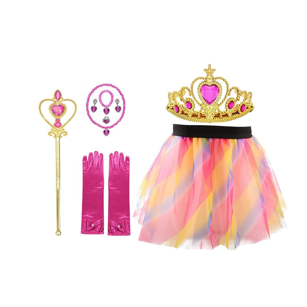 Entzückendes Prinzessinnen-Anziehspielzeug Set mit Röcken Kronen & Accessoires für Mädchen | Perfekt für fantasievolles Spielen