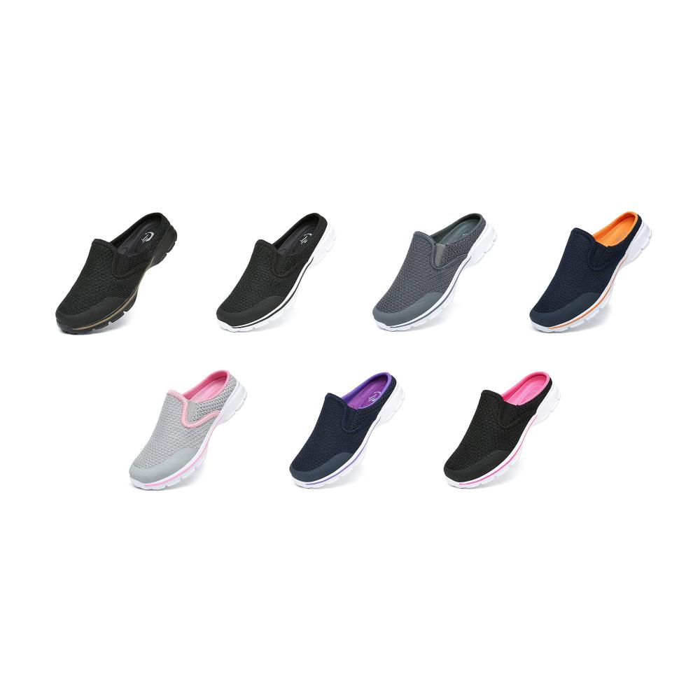 Damen & Herren Hausschuhe Atmungsaktive Clogs & Pantoletten mit rutschfester Sohle | Unisex Schwarz | Freizeit Garten & Alltag