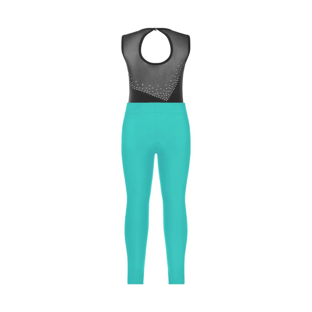 Perfekte Passform Ärmelloser Mädchen Turnanzug mit Leggings - Elegantes Ballett Leotard für Gymnastik Tanz & mehr