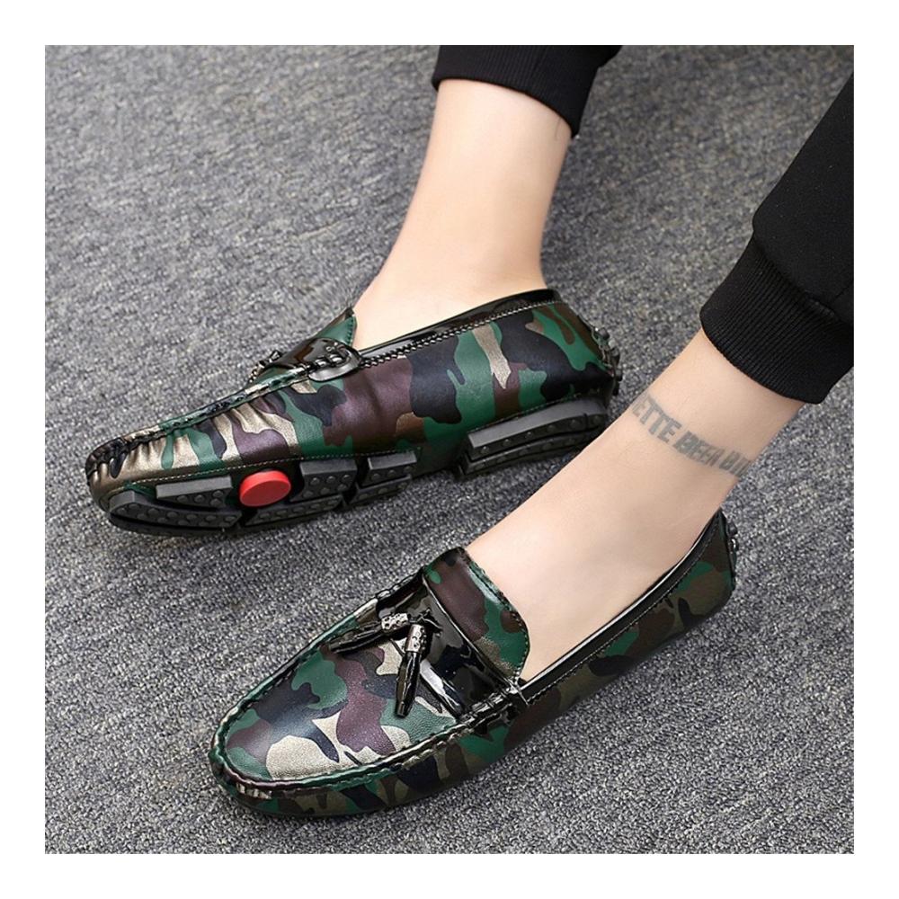 Entdecke den ultimativen Komfort Herren Slipper & Mokassins - Klassisch Ultraleicht und Stilvoll! Perfekt für Büro und Freizeit. Jetzt in Camouflage Silber