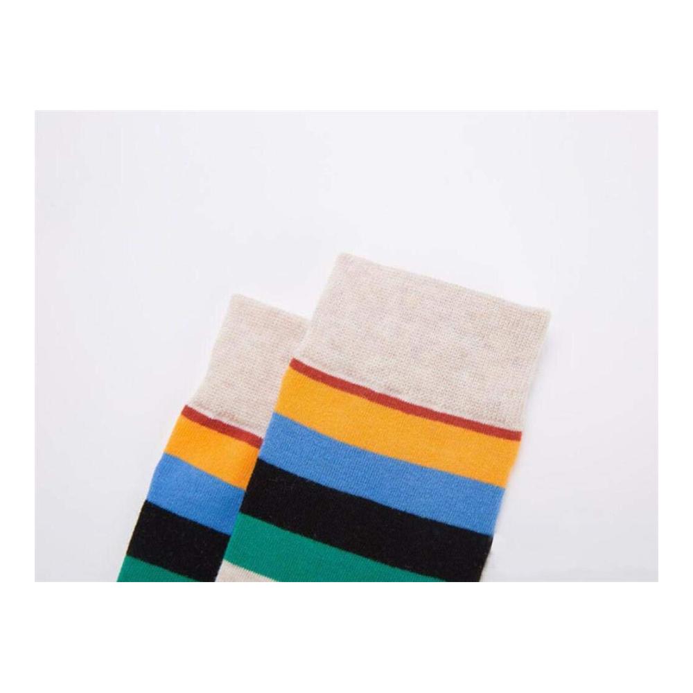 Stylische Wintersocken für Herren 5 Paar Baumwollsocken weich warm atmungsaktiv & bunt gestreift - Perfekt für kalte Tage