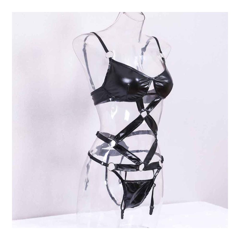 Verführerische Dessous-Sets Damen Sexy Lackleder Anzug für Leidenschaft & Versuchung. Perfekte Geschenke für Frauen & Männer zu Weihnachten