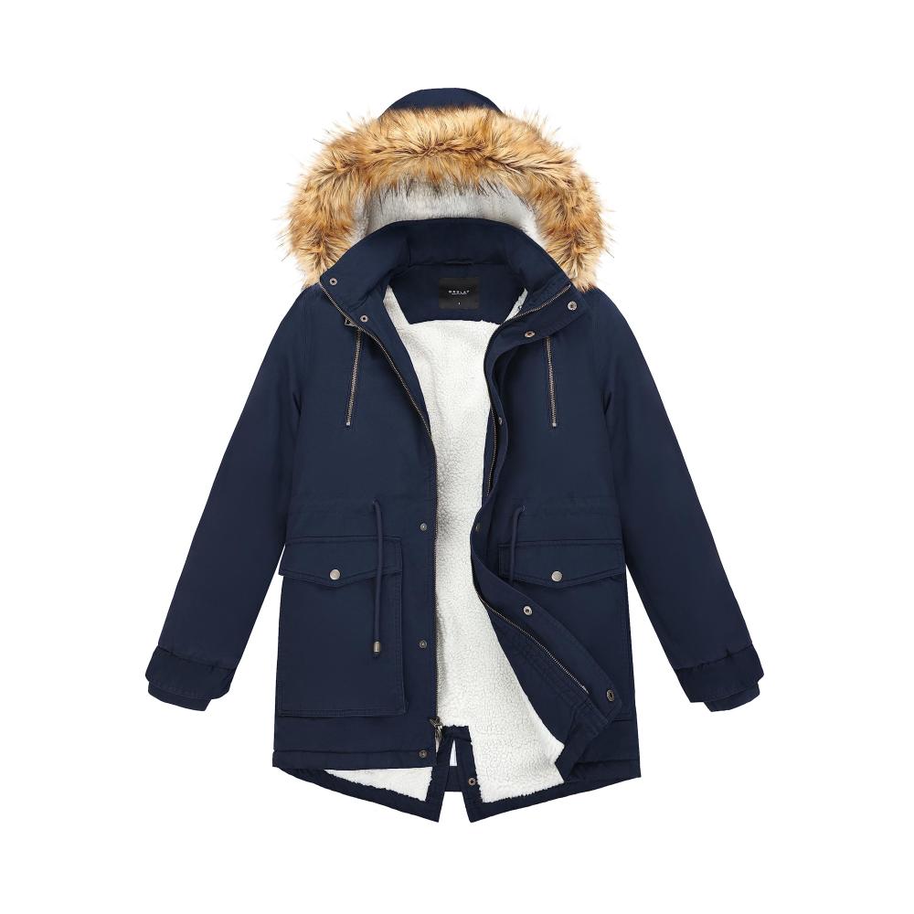 Entdecken Sie den ultimativen Herren-Winterparka Luxuriöser Kunstpelzmantel mit abnehmbarer Kapuze für unvergleichliche Wärme und Stil. Top-Qualität für kalte Tage
