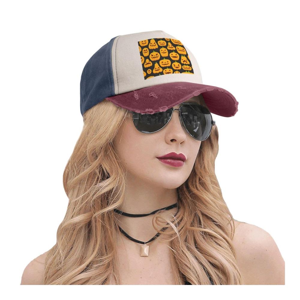 Entzückende Halloween-Kürbis-Muster! Verstellbarer Papa-Hut für vielseitige Stile. Damen-Outdoor-Hut das perfekte Geschenk zum Vatertag. Entdecke unsere Baseball Caps