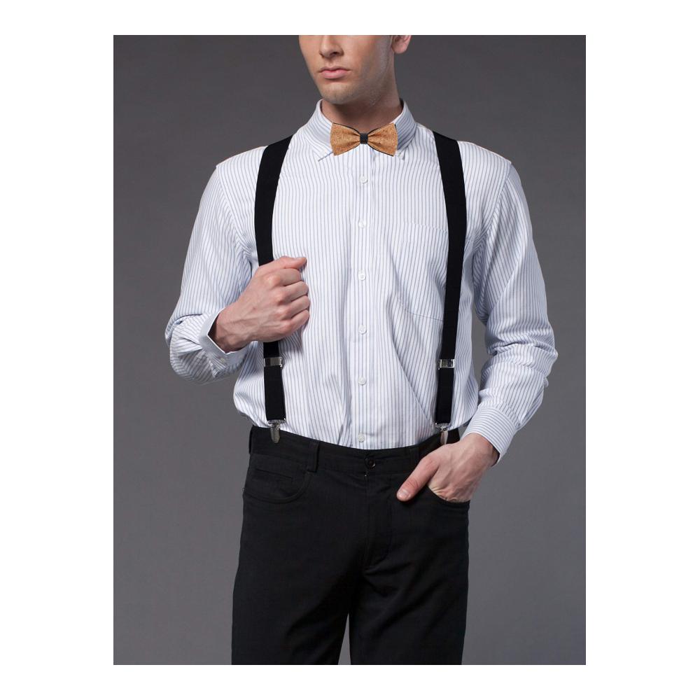 Entdecken Sie den ultimativen Stil Korkfliege für Herren mit Holzprofil Schnappverschluss und verstellbarer Passform – Fliegen in Eleganz Casual und Formell