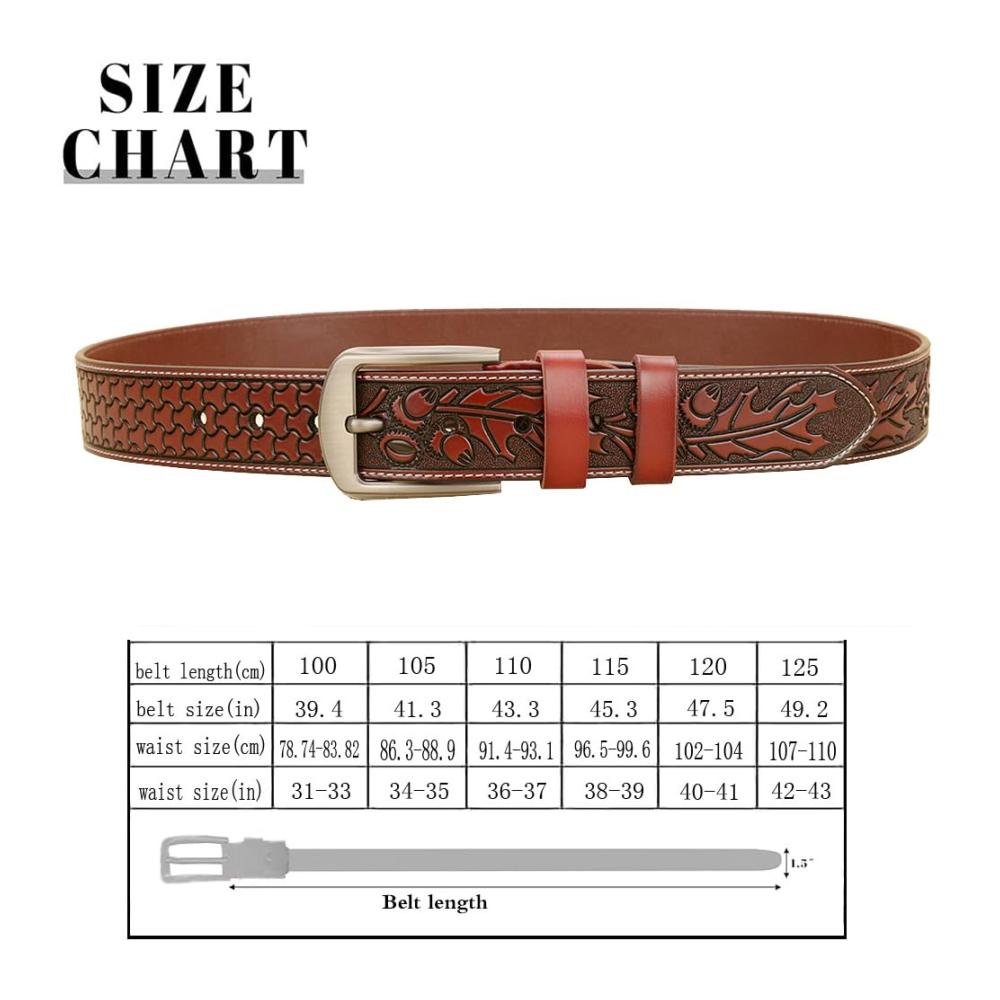 Authentischer Westernstil Herren-Jeansgürtel mit Skalenprint in Kaffeefarben und Schwarz Länge 115 cm - Ein Must-have für stilbewusste Männer