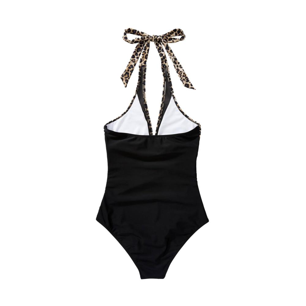Elegantes Damen-Monokini mit figurformender Mesh-Hohlnaht und Push-Up-Funktion für große Größen