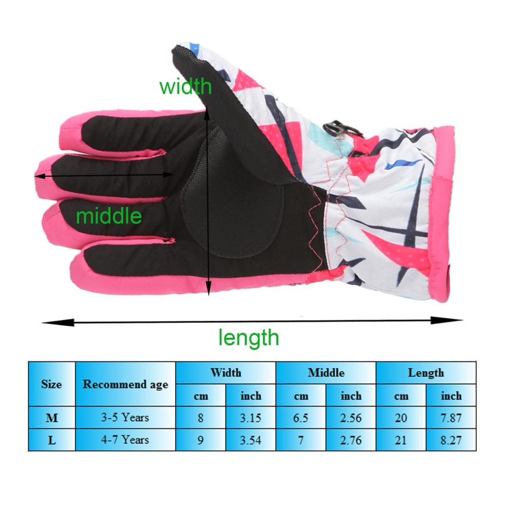 Behagliche Winterhandschuhe für Kinder | Winddicht & warm | Ideal zum Skifahren Snowboarden & Outdoor-Spaß | M/L Größe | Verschiedene Stile