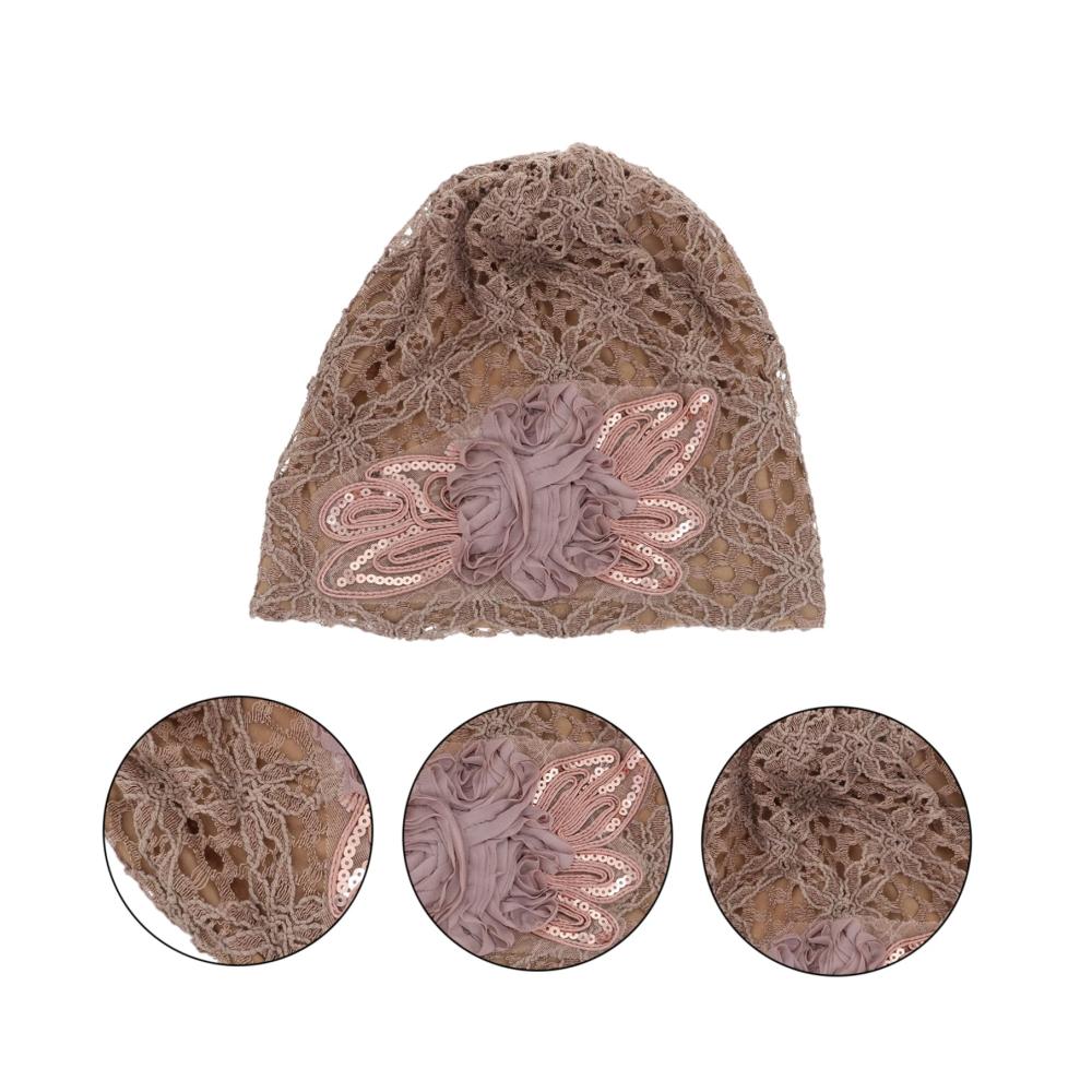111er Set Spitze Haarturban-Sommerhaube für Frauen Duschhaube Chemo-Hut Beanie-Turban Kopfschlafhauben Nachtbedeckung Haarschutzkappe - für Haarausfall 1 Stück