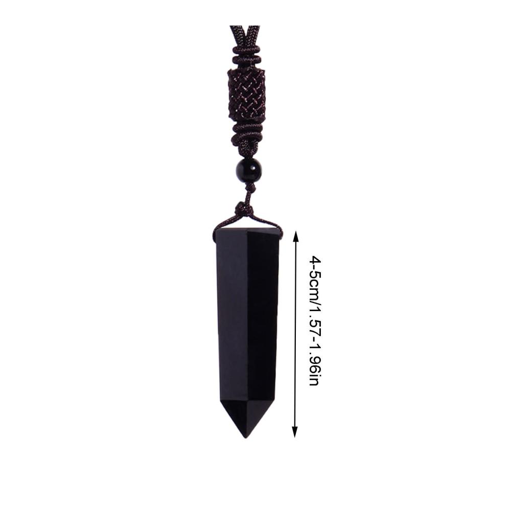 Entdecke den Zauber 5er-Set Obsidian-Halsketten mit Heilstein-Anhängern für DIY-Schmuck