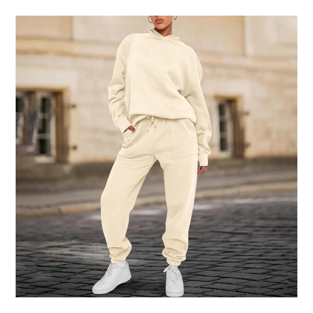Damen Trainingsanzug Zweiteiler Elegant Outfit Hoodie Joggingsanzug Fitness Set Sportlich Sweatsuit Damen Kapuzenpulli & Jogginghose Sport Anzug