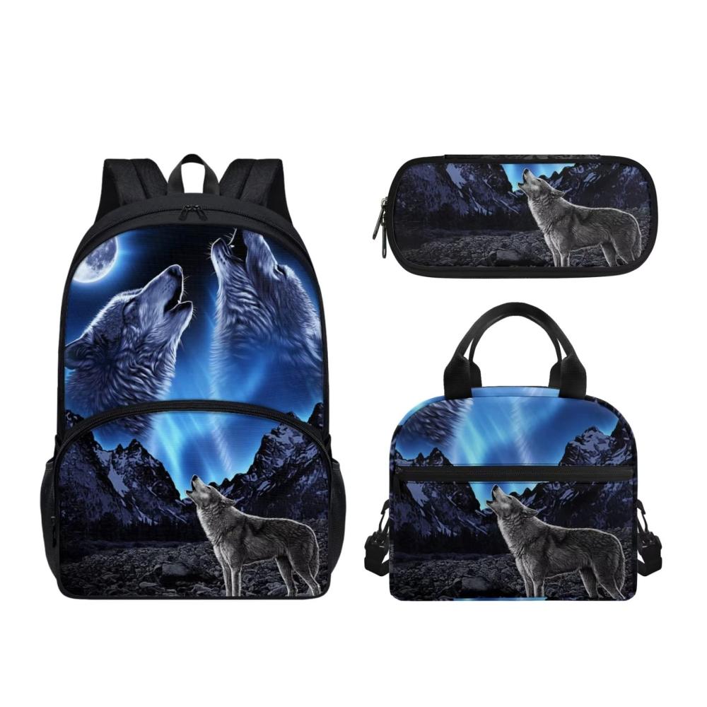 Ultimatives Schultaschen-Set Kinder-Rucksack Büchertaschen Lunchbox und Federmäppchen - Perfekte Geschenke für Schulanfänger! Jungen und Mädchen werden begeistert sein