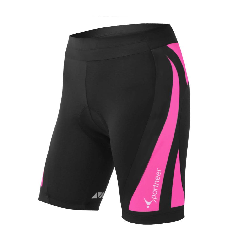 Gepolsterte Damen-Radlerhose Schnelltrocknende und elastische Fahrradshorts mit 4D-Sitzpolster für bequemen Rad- und Freizeitsport