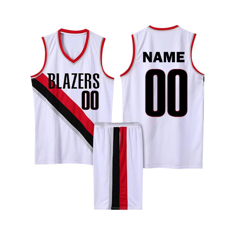Einzigartige Spieltrikots für Basketballfans Personalisiertes Trikot- und Shorts-Set mit Namen Nummer & Teamlogo für Jungen und Mädchen