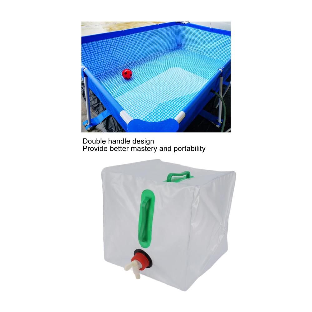 20 L Oberirdischer Pool Stufengewichte – Faltbarer Doppelgriff-Sandsack – Transparent & Wasserdicht | Universell für Winterpool-Abdeckungen